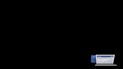 Facebook Blank lower third bug with luma matte Stock Footage 77697000