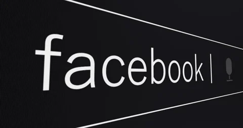 Facebook into browser search box Video stock 254568867