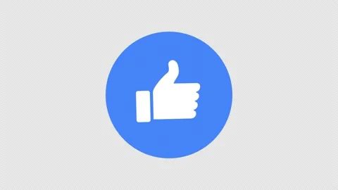 Facebook like button animation with Alpha Channel, 4k Stock Footage 234081510