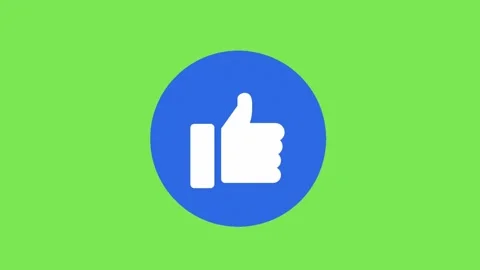 Facebook Like Button Animation Green Scr... | Stock Video | Pond5