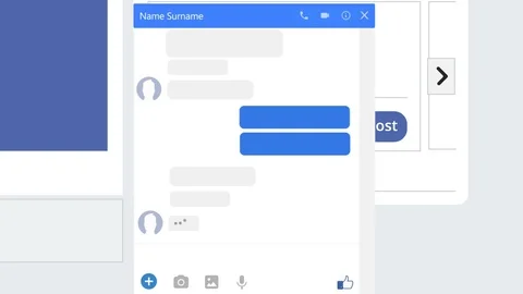 Facebook Chat Sample Animation of Communication on Social Medias and Writing Video stock 100902007