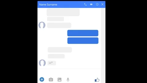 Facebook Chat Sample Animation of Communication on Social Medias and Writing Video stock 100904007