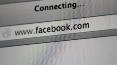 Facebook close up on screen Video stock 33000771