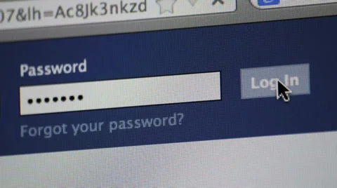 Facebook close up on screen Stock Footage 33001621