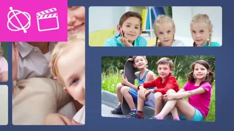 Facebook Collage - Apple Motion 5 and Final Cut Pro X Template Stock After Effects