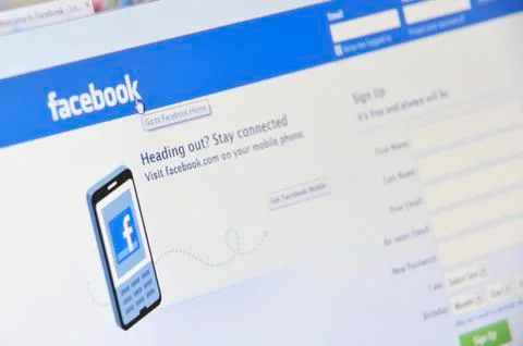 Facebook community page Stock Photos