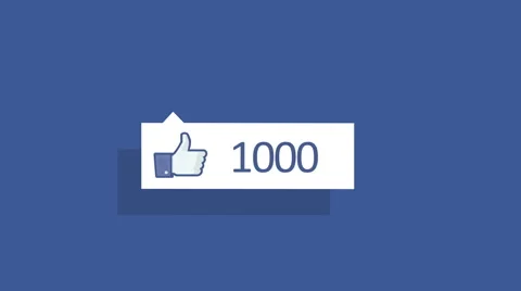 Facebook concept "Like button" with numbers on social network Stock Footage 46951170