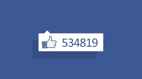 Facebook concept "Like button" with numbers on social network Stock Footage 46951185