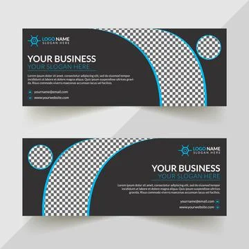 Facebook Cover Design Template Illustrazione stock