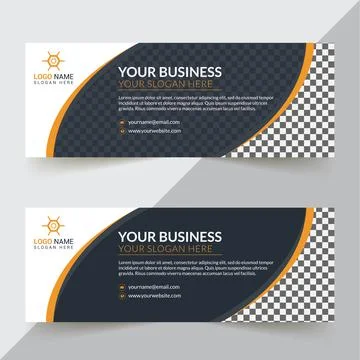 Facebook Cover Design Template Illustrazione stock