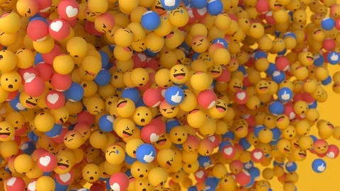 Facebook Emoji Balls - Floating #2 Stockbeeldmateriaal 109701557