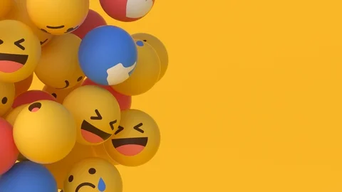 Facebook Emoji Balls - Floating #3 (Left) Stockbeeldmateriaal 109701889