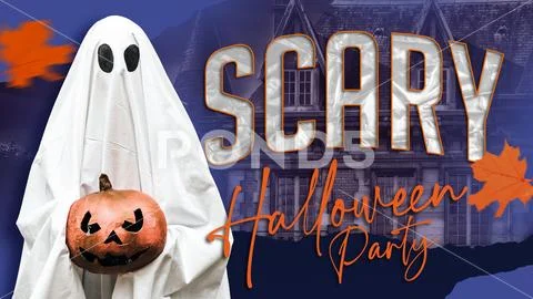 Facebook Event Page for Halloween PSDテンプレート