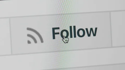 Facebook follow icon Stock Footage 77759431