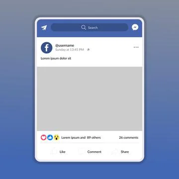 Facebook frame mockup Stockillustratie