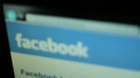 Facebook Homepage Rack Focus Stock Footage 21266692