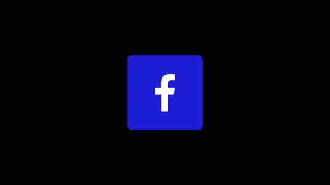 Facebook icon with alpha channel Video stock 152309509