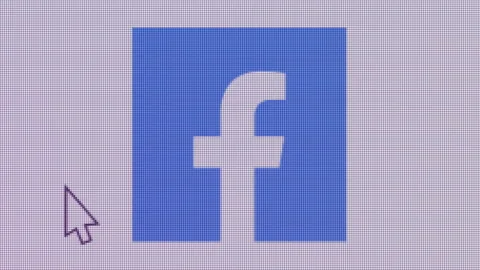 Facebook Icon Click Close Up Front Camera Stock Footage 163662659