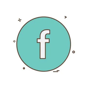 Facebook icon design vector Stock Illustration