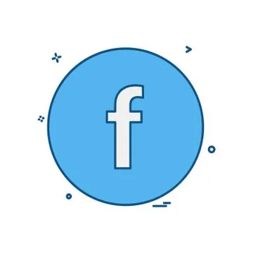 Facebook icon design vector Stock Illustration