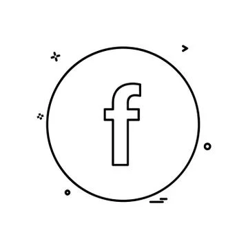 Facebook icon design vector Stock Illustration