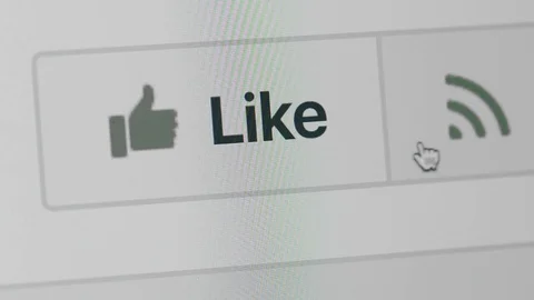 Facebook like icon Stock Footage 77759372