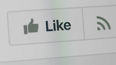 Facebook like icon Stock Footage 77759407
