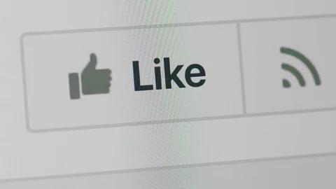 Facebook like icon Stock Footage 77759411