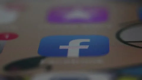 Facebook icon Stock Footage 144865173