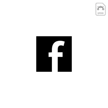 Facebook icon or logo vector symbol element isolated Stock Illustration