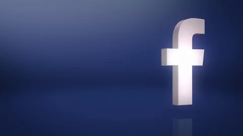 Facebook Icon Text Background Stock Footage 72524749
