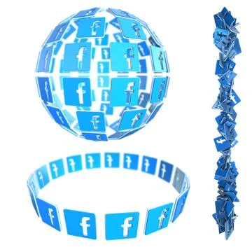 Facebook icons イラスト素材