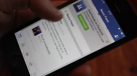 Facebook on iPhone Video stock 35993253