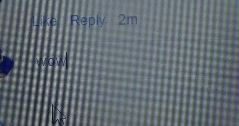 Facebook - Leaving a Positive Comment - Wow, Good For you!!! Stock Footage 101492873