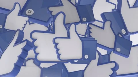 Facebook Likes Transition with transparent (alpha) background Stock Footage 252054174