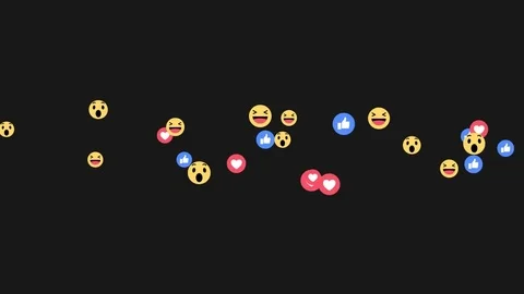 Facebook Live Reactions - 4K Stock Footage