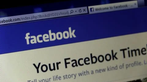 Facebook log in Video stock 10719488