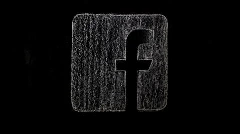 Facebook logo chalkboard Stock Footage 53251715