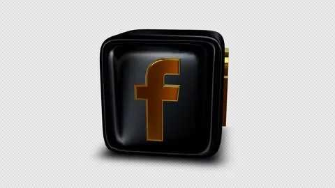 Facebook Logo Icon Cube, Alpha Channel, Looped, Exclusive Stock Footage 302098855