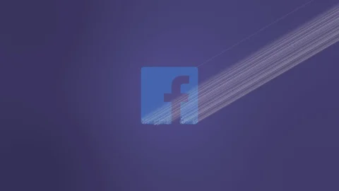 Facebook Logo Light Reveal Stock Footage 104738713
