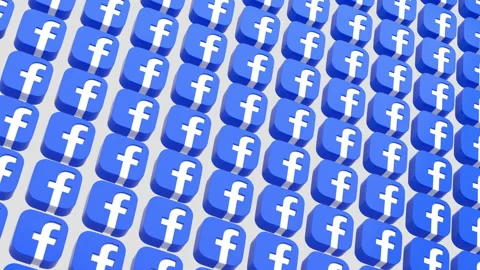 Facebook Logo Offset Grid, Background Loop Stock Footage 246440191