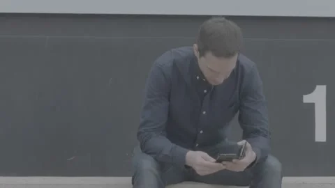 Facebook logo selfie Stock Footage 148308506