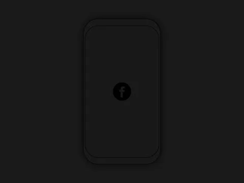 Facebook logo on smartphone screen vector Stock Illustration