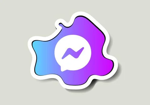 Facebook Message logo vector is a stylized representation of the logo Stock Illustration