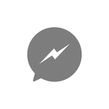 Facebook message notification icon Stock Illustration
