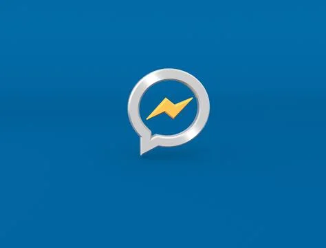 Facebook messenger app Logo 3d render 3D illustration Stock Illustration