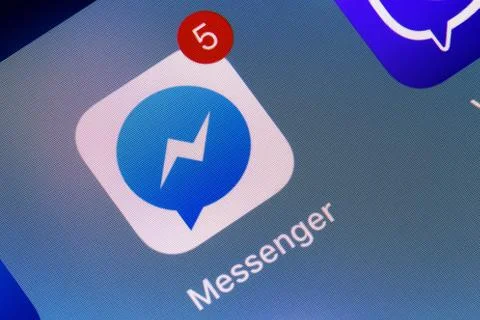 Facebook messenger application icon Foto stock