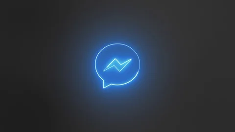 Facebook Messenger Logo Neon Sign Stock Video Pond5