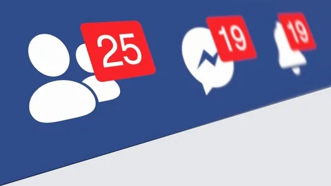 Facebook Notifications 02 Stock Footage 118278405