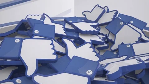 Facebook Opener in a 3D animation Stock Footage 252052217
